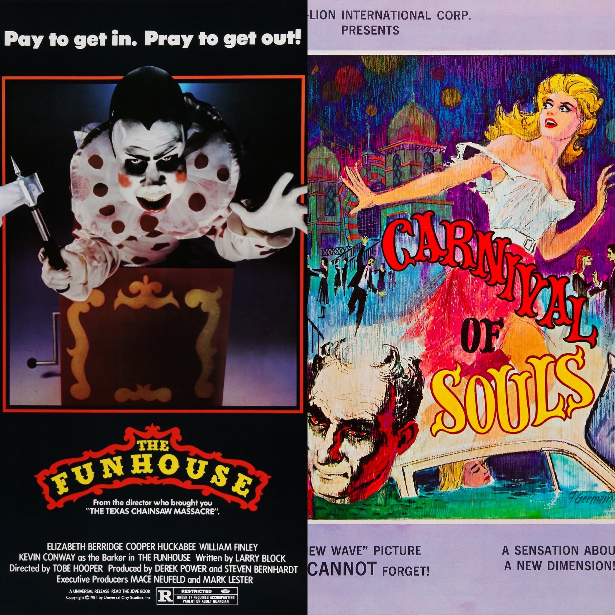 9/06/2026 – The Funhouse (1981) and Carnival of Souls (1962)